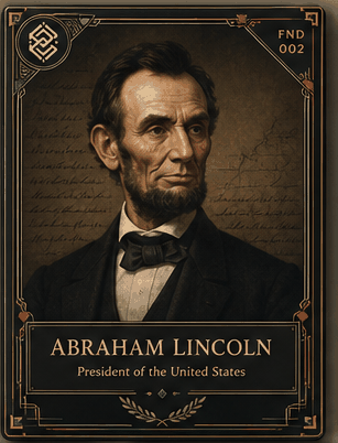 Abraham Lincoln individual eracii card front.