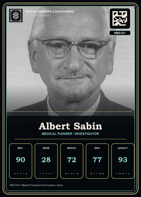 Albert Sabin individual eracii card front.