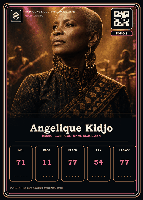 Angelique Kidjo individual eracii card front.