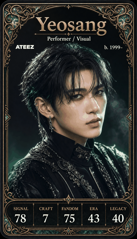 Yeosang individual eracii card front.