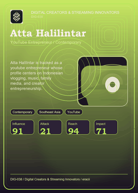 Atta Halilintar individual eracii card front.