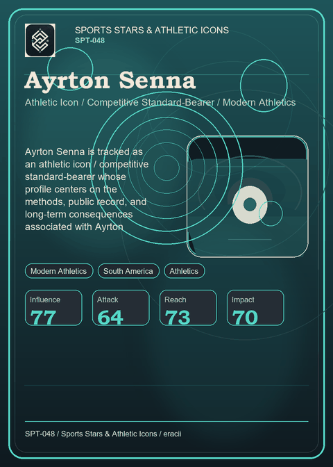 Ayrton Senna individual eracii card front.