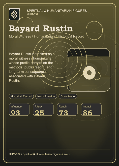Bayard Rustin individual eracii card front.