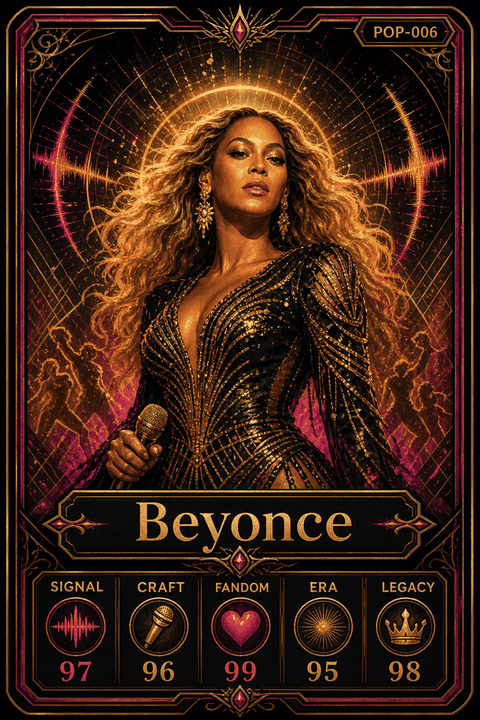Beyonce individual eracii card front.