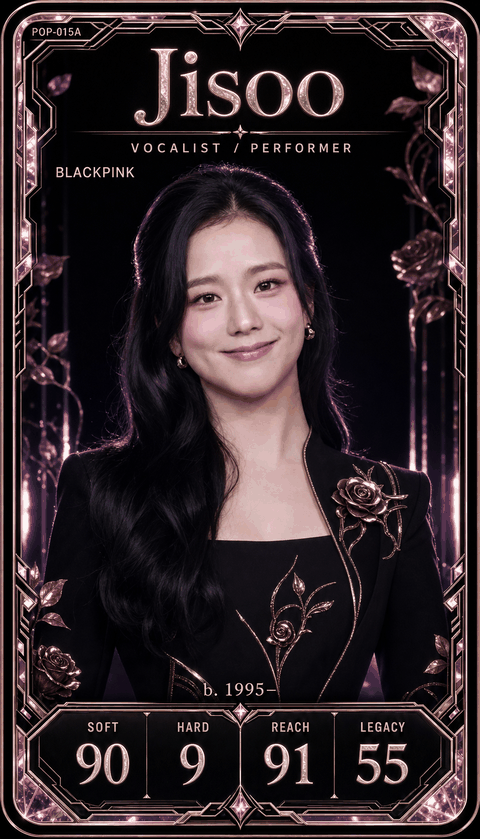 Jisoo individual eracii card front.