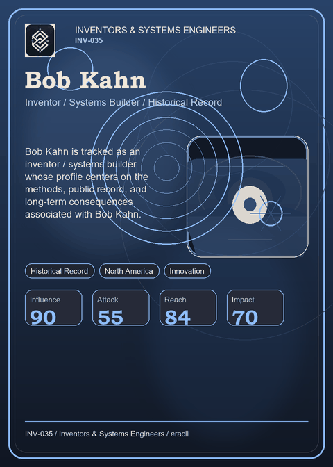 Bob Kahn individual eracii card front.