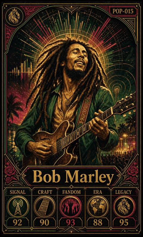 Bob Marley individual eracii card front.