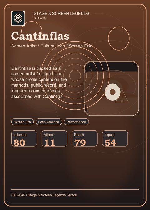 Cantinflas individual eracii card front.