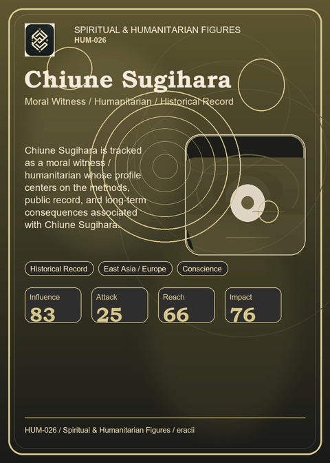 Chiune Sugihara individual eracii card front.