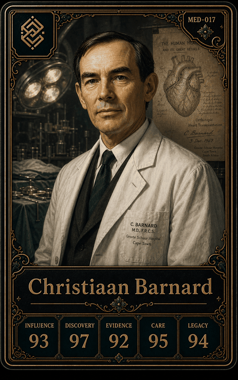 Christiaan Barnard individual eracii card front.