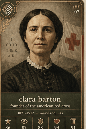 Clara Barton individual eracii card front.