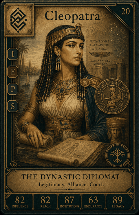 Cleopatra individual eracii card front.