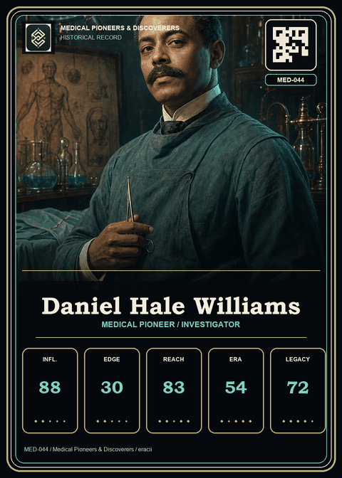 Daniel Hale Williams individual eracii card front.