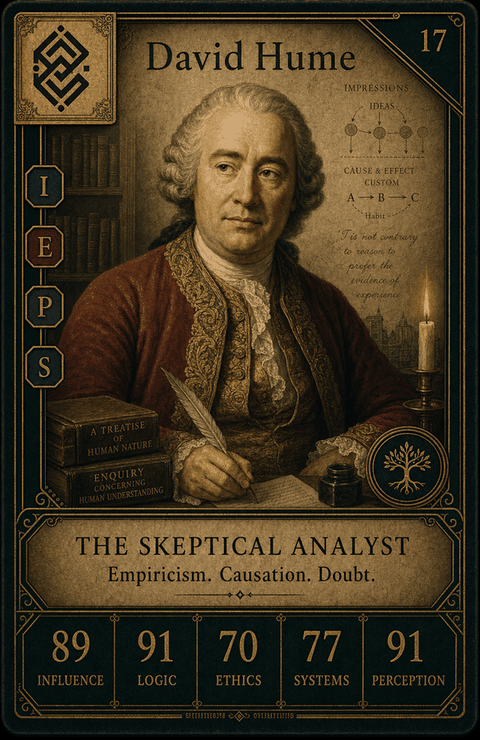 David Hume individual eracii card front.