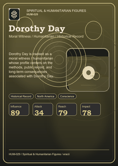 Dorothy Day individual eracii card front.