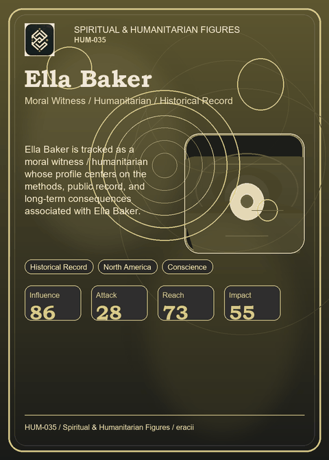Ella Baker individual eracii card front.