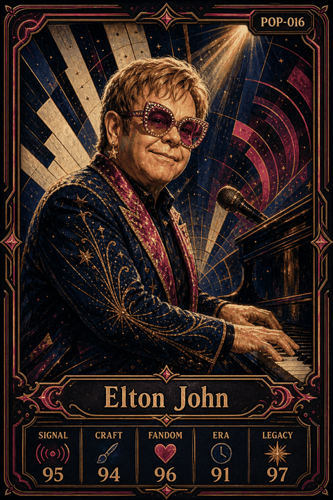 Elton John individual eracii card front.