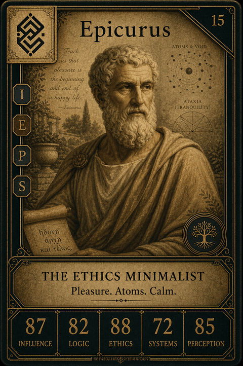 Epicurus individual eracii card front.