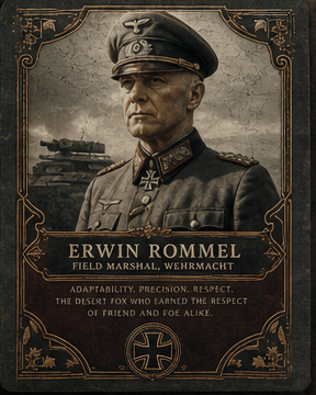 Erwin Rommel individual eracii card front.