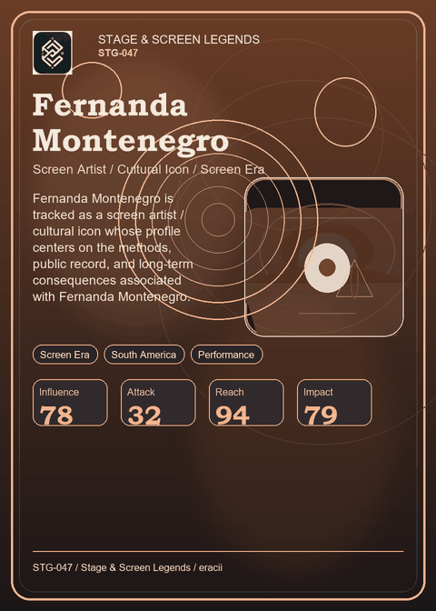 Fernanda Montenegro individual eracii card front.
