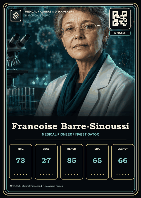 Francoise Barre-Sinoussi individual eracii card front.