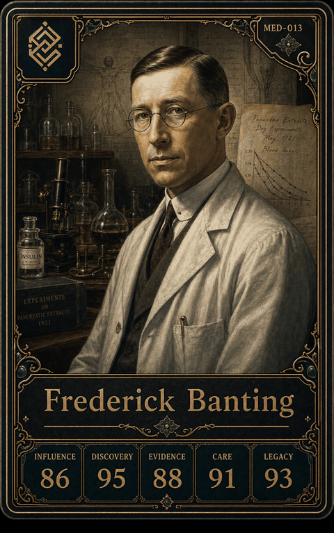 Frederick Banting individual eracii card front.