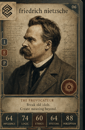 Friedrich Nietzsche card preview.