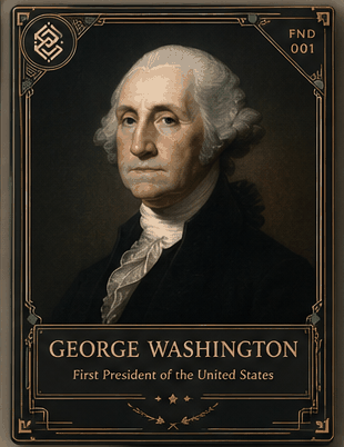 George Washington individual eracii card front.