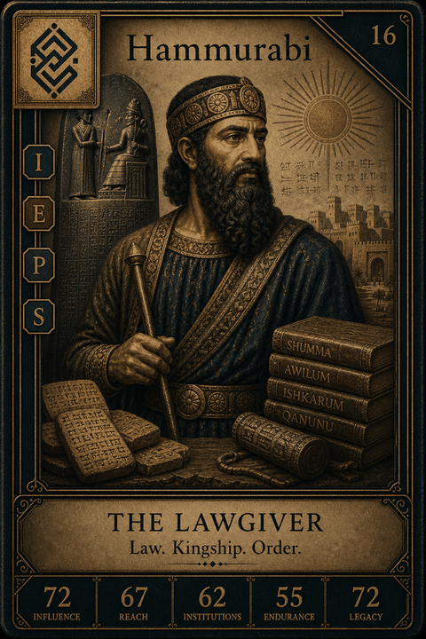 Hammurabi individual eracii card front.