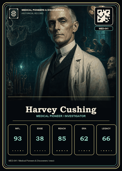 Harvey Cushing individual eracii card front.