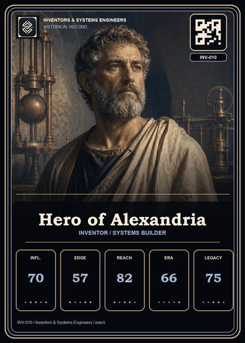 Hero of Alexandria individual eracii card front.