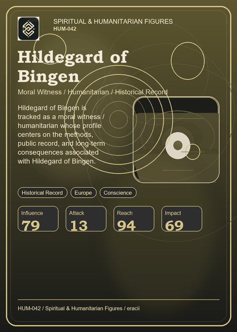 Hildegard of Bingen individual eracii card front.