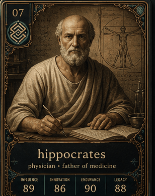 Hippocrates individual eracii card front.