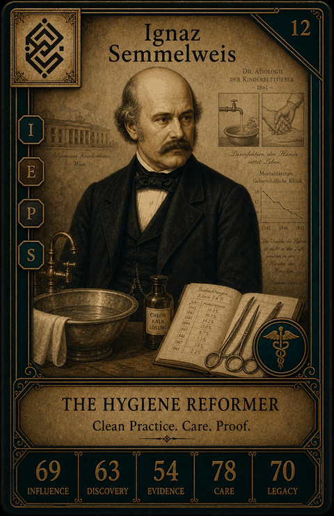 Ignaz Semmelweis individual eracii card front.