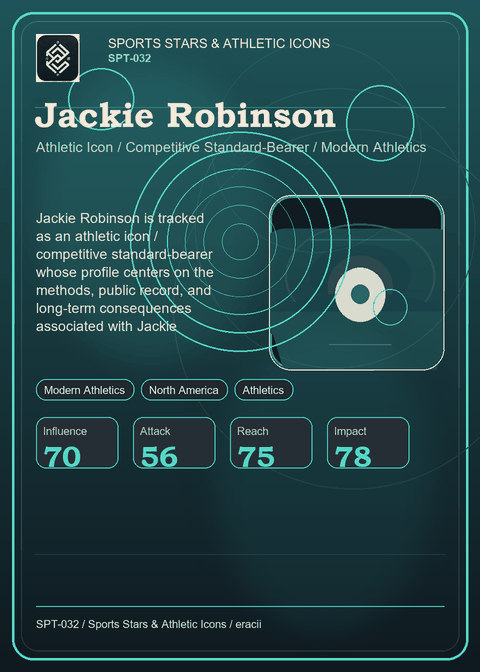 Jackie Robinson individual eracii card front.