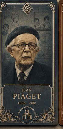 Jean Piaget individual eracii card front.