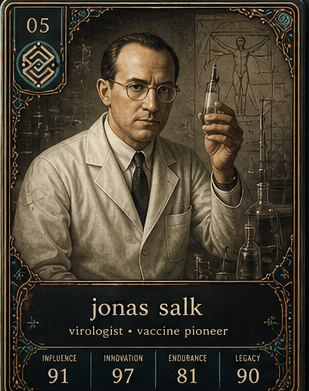 Jonas Salk card preview.