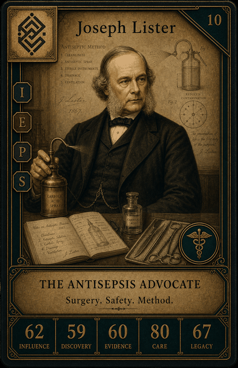 Joseph Lister individual eracii card front.