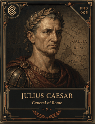 Julius Caesar individual eracii card front.
