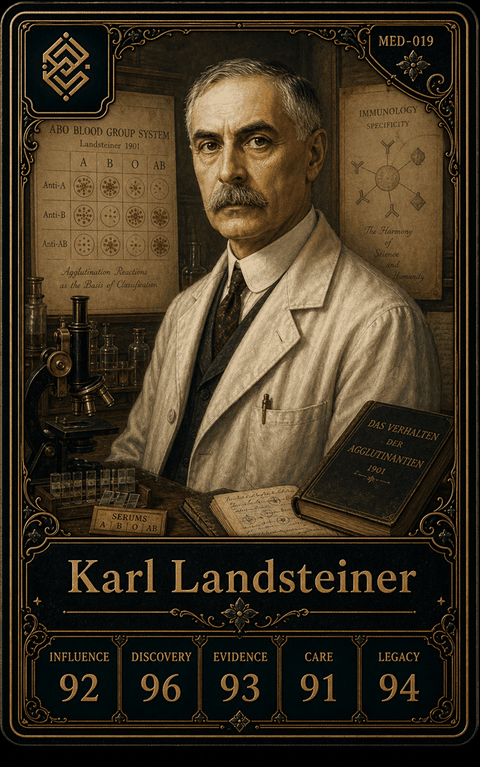 Karl Landsteiner individual eracii card front.