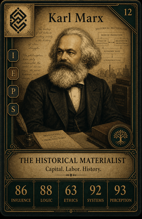 Karl Marx individual eracii card front.