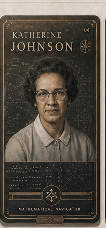 Katherine Johnson card preview.