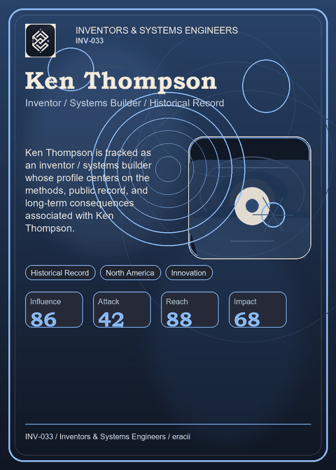 Ken Thompson individual eracii card front.