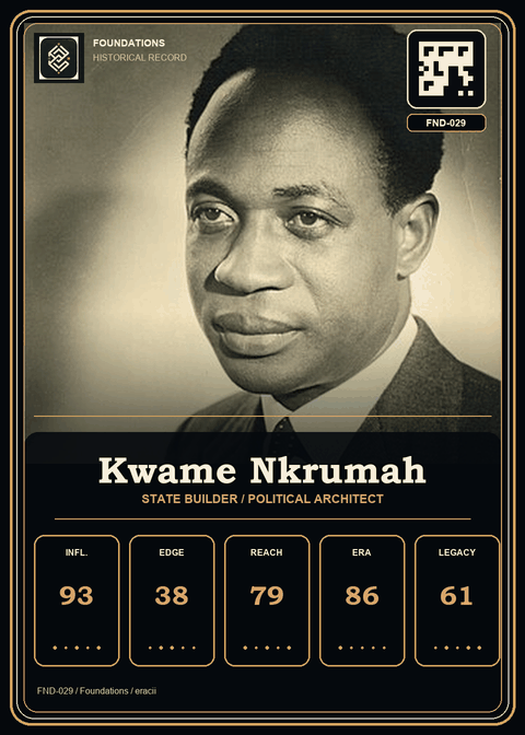 Kwame Nkrumah individual eracii card front.