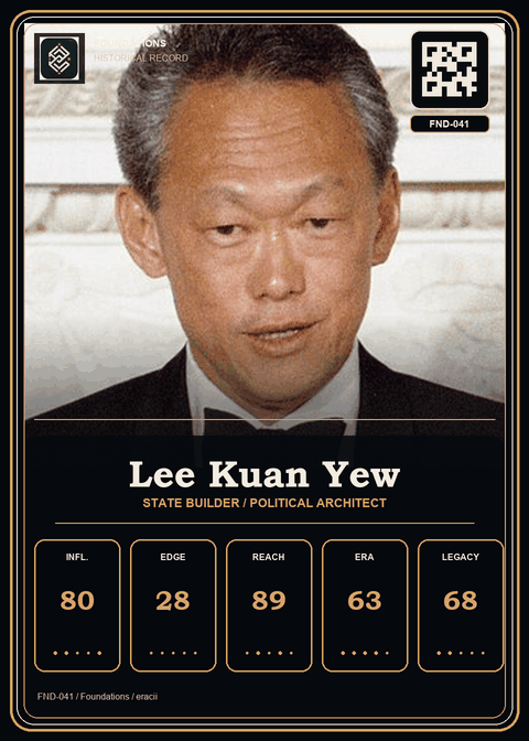 Lee Kuan Yew individual eracii card front.