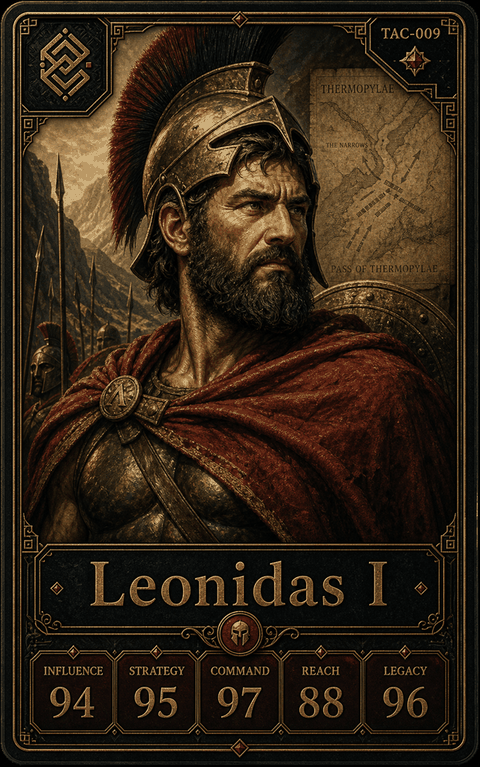 Leonidas I individual eracii card front.