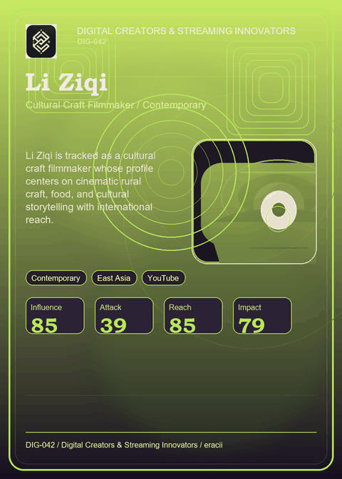 Li Ziqi individual eracii card front.