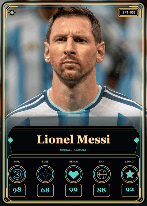 Lionel Messi card preview.