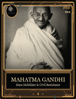 Mahatma Gandhi individual eracii card front.