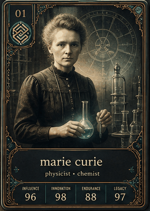 Marie Curie card preview.